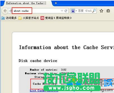输入：about:cache